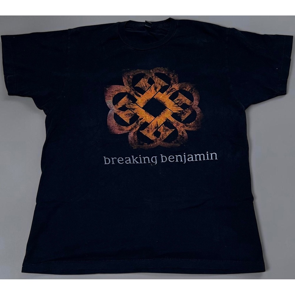 Breaking Benjamin Band T-Shirt Mens Large Black 2018 Celtic Knot Logo Band Tee